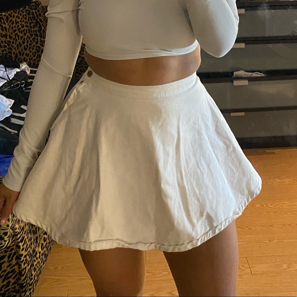 American apparel white circle skirt
